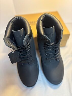Smith’s Men's Bikercore Casual Lace-Up Work Boots in Black Size 9 New